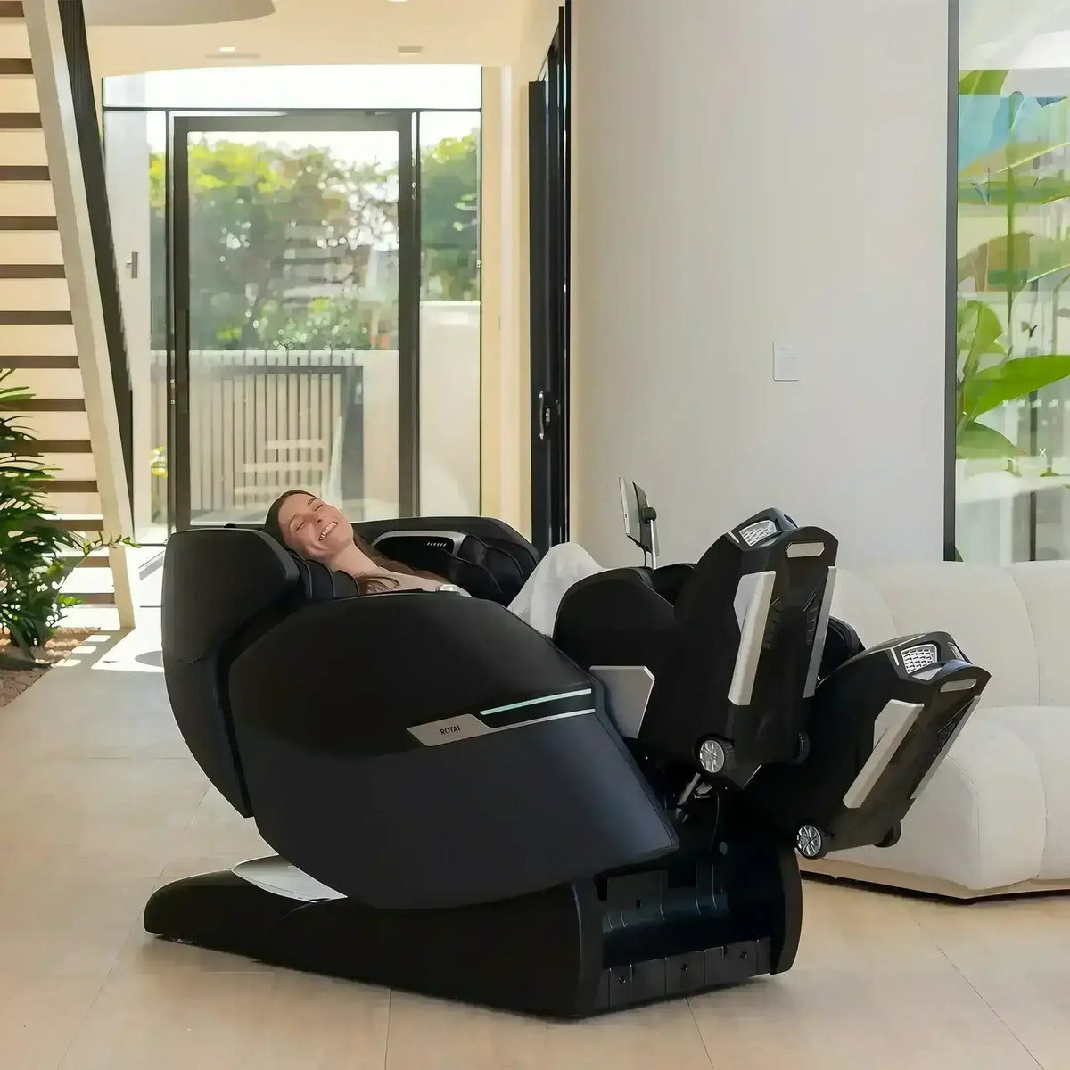 Advanced AI Robotic Massage Chair (Space Black) - Rotai - Best Massage Chair in Dubai UAE - Shop massage chairs in UAE, Saudi Arabia -Therapy Massage Chairs - Back, Neck, & Leg Pain Relief